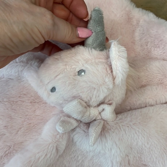 Little Miracles Lovey Security Blanket Unicorn Pink Stuffed Animal Toy - Picture 3 of 9